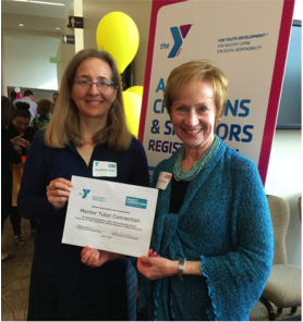 Elisabeth Stitt (MTC Volunteer) and Linda Eckols (MTC Vice Chair) at the 2015 Asset Champions Breakfast by Project Cornerstone to acknowledge MTC's nomination for a 2015 Asset Champion Award (March 20)